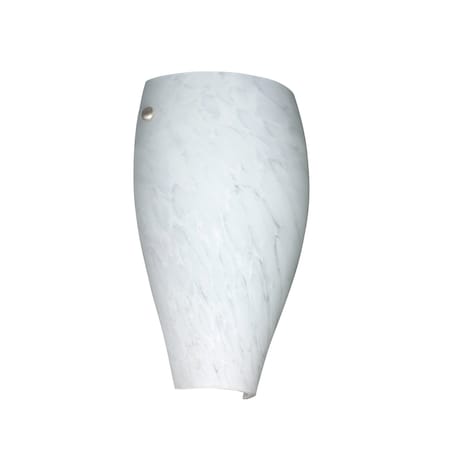Besa Lighting Chelsea Wall Sconce, Carrera, Polished Nickel Cap Finish, 1x75W Incandescent 704319-PN